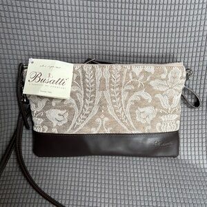 Busatti Cross Body Embroidered Purse. New With Tag